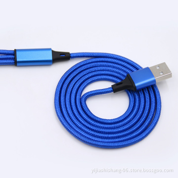 Yijiashishang 3 in 1 Braided Nylon Aluminum Fastest USB Charger Cable for Android Micro usb,iPhone and USB-C mobile devices